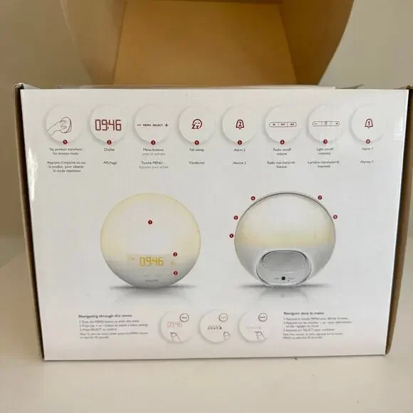 Philips Wake-Up Light Sunrise Alarm Colored Simulation Lamp w/ Natural Sounds - Picture 9 of 16